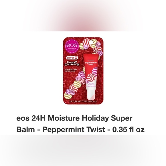eos 24H Moisture Balm Peppermint Twist Target Limited Holiday Collection NWT - Picture 3 of 3